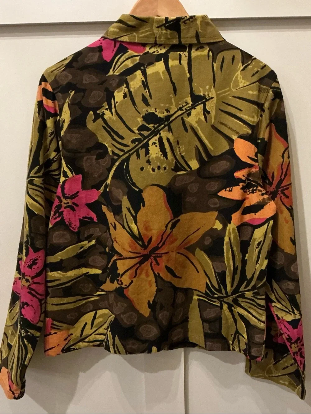 Gaudy Couture Vintage 90s Floral Rhinestone Embellished Shacket L
